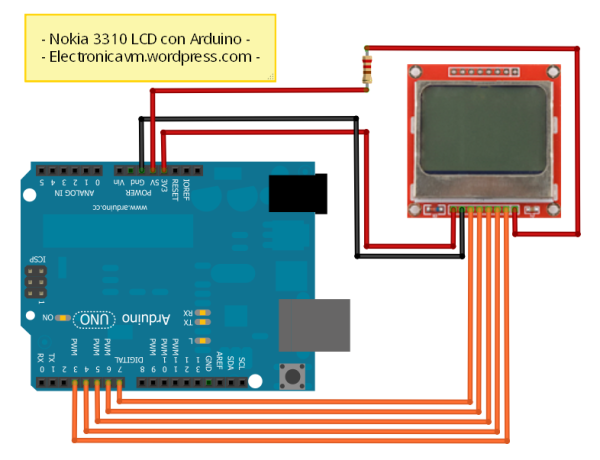 arduino Դ NOKIA 5110  LCD